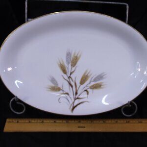 Noritake White and Gold Wheat Design Platter